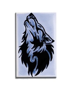 Tatouage Temporaire, Éphémère Pierre A Tatouer En Résine Tête De Loup