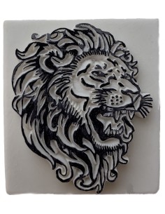 PIERRE A TATOUER TETE DE LION