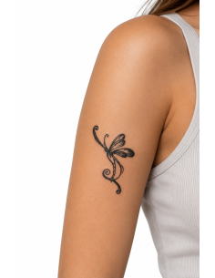 Tatouage Temporaire Tatou Libellule De Profil, Tampon Pierre A Tatouer