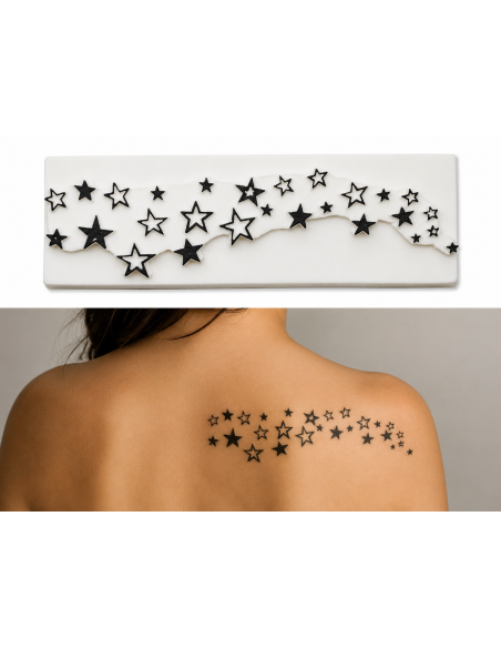 Tatouage Rihanna, Pluie D'Etoiles, Pierre A Tatouer, Tient longtemps.