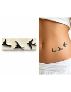 Tatouage Temporaire  Pierre A Tatouer 3 Hirondelles, Esprit De Liberté