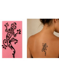 Tatouage Temporaire, Gecko Ou Salamandre Maori Tampon Pierre A Tatouer