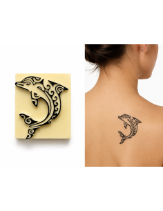 Tatouage Temporaire Ephemere Dauphin Maori Polynésien Pierre à Tatouer